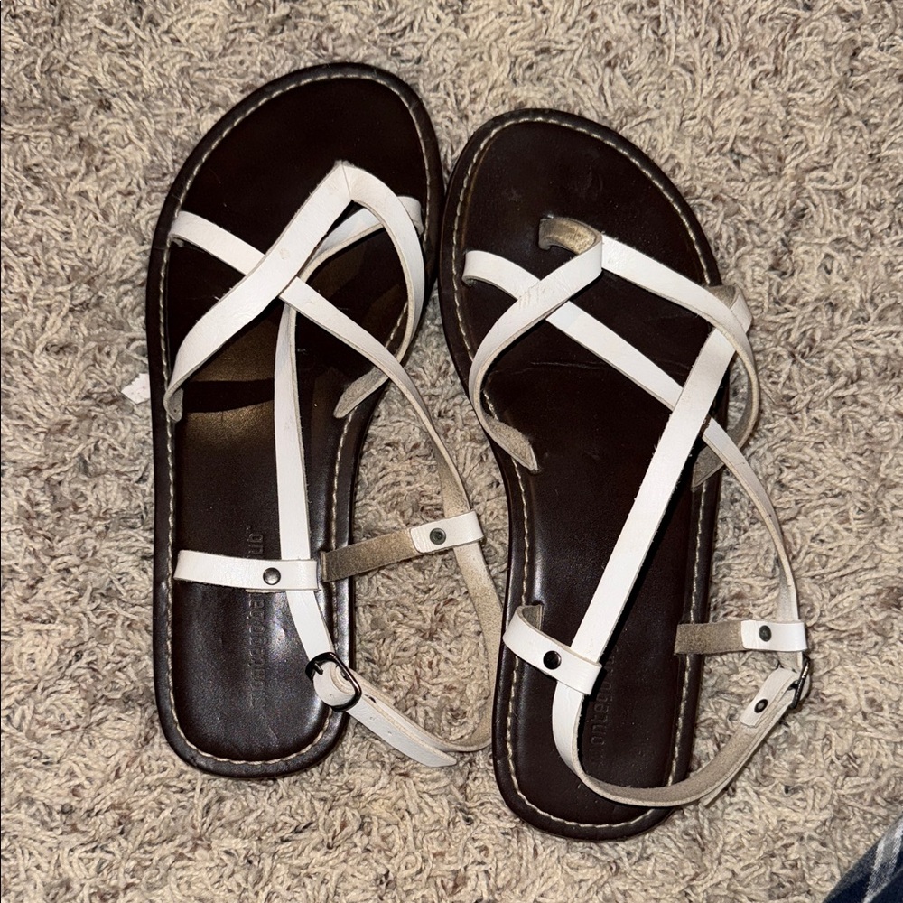 Montego Bay Club White and Brown Sandals